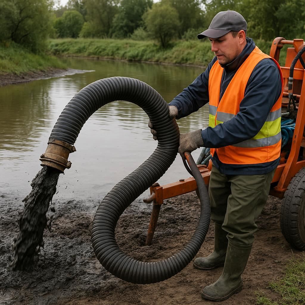 Очистка прудов и водоемов от ила в Дмитрове
